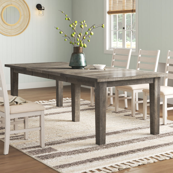 Laurel foundry modern farmhouse binkley deals extendable solid wood dining table